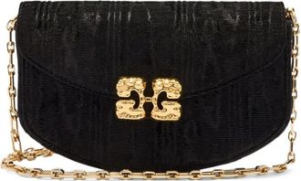 Ganni Borsa a spalla con finitura in rilievo - Nero