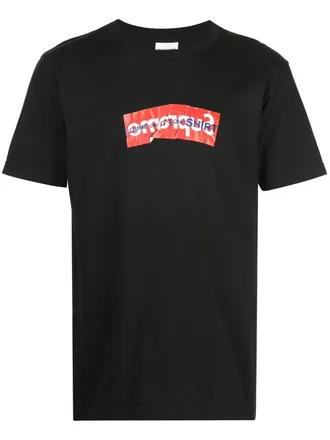SUPREME T-shirt con stampa Supreme x CDG - Nero