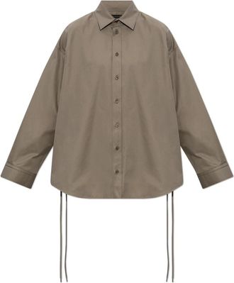 Balenciaga Oversized Overhemd - Dames - Overhemden - Groen - S - Katoen - Overhemden