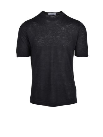 Dressism. Black Linen Cotton Knit Top