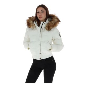 Superdry Bomber Everest con cappuccio - - Jackets - Donna - Bianco - M