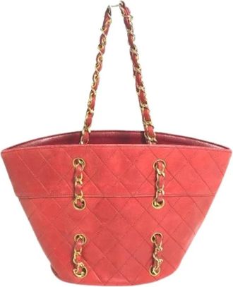 Chanel Pre-owned Shoulder Bags, female, Red, Size: ONE SIZE Pre-owned Vintage Shoulder Bag