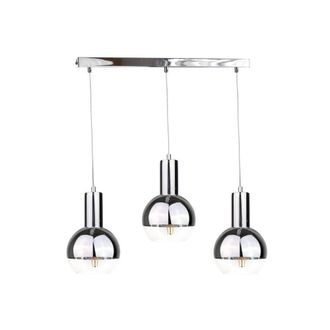 Netlighting Ice Bar Pendant Ceiling Light Silver 60cm 3x E27