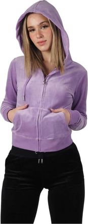 Juicy Couture Dames, Sweatshirts & Hoodies, Paars, Maat: XS Poliester