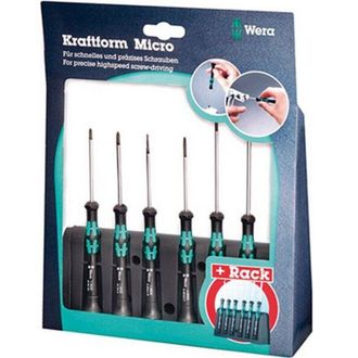 Wera Juego De Destornillador Electr&oacute;nico Para Tornillo Torx, Con Escariado, 6 Unidades