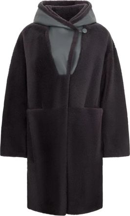 PESERICO Lamsvacht Jas - Dames - Jassen - Zwart - M - Jassen