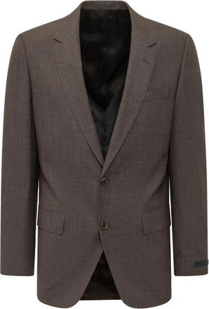 HUGO BOSS Single-breasted Blazer - Heren - Blazers - Bruin - XL - Leer - Jassen