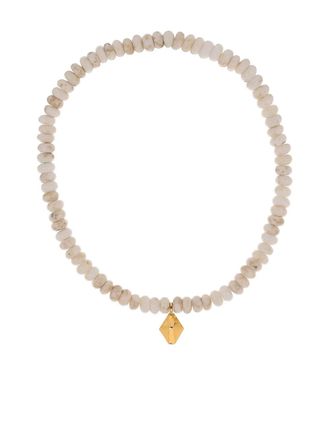 Walters Faith 18k yellow gold beaded charm bracelet - women - 18kt Yellow Gold/Turquoise - 18 - Neutrals