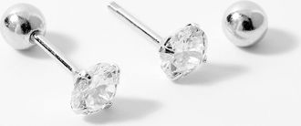 Simons Womens Cubic zirconia silver earrings