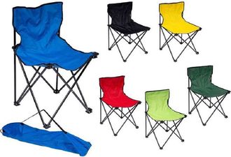 Trade Shop Silla Plegable Camping Jard&iacute;n Picnic Pesca Port&aacute;til Con Bolsa 6497042