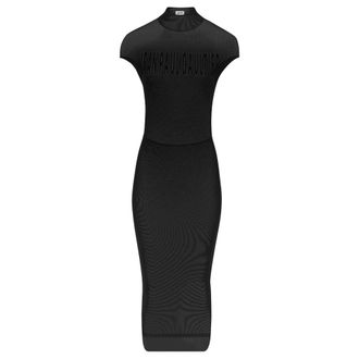 Jean Paul Gaultier Black Velvet Flock Long Dress