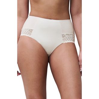 Chantelle Sublime High Waist Support Briefs in Milk at Nordstrom, Size 3X-Large