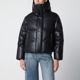 Maison Margiela Giacca imbottita in ecopelle nera