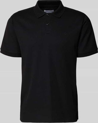 Jack & Jones Jack & Jones Regular Fit Poloshirt mit Strukturmuster Modell AUSTIN in Metallic Rot, Gr&ouml;&szlig;e XXL