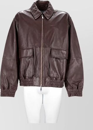 STUDIO NICHOLSON lamb leather coat