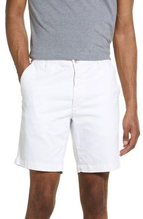 AG - Adriano Goldschmied Wanderer 8.5-Inch Stretch Cotton Chino Shorts in White at Nordstrom, Size 29