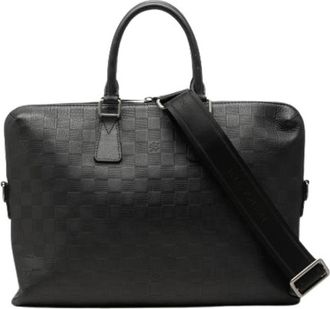 Louis Vuitton Pre-owned Business Bag - Heren - Vintage Handtas - Zwart - ONE Size - Leer - Vintage