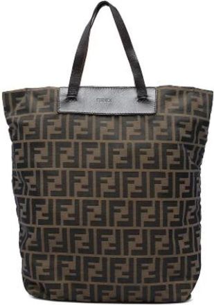 Fendi Pre-owned Canvas Tote - Dames - Vintage Shopper - Bruin - ONE Size - Leer - Vintage