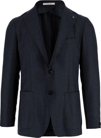 Tagliatore Tailored Navy Wool and Cashmere Jacket