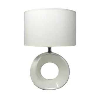TJ Hughes Phoebe Ceramic Table Lamp - Cream - TJ Hughes