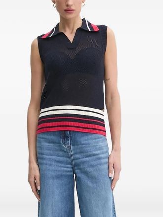 Liu Jo Canotta con scollo stile polo - Blu