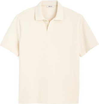 Madewell Compact Knit Polo in Parchment at Nordstrom, Size Xx-Large