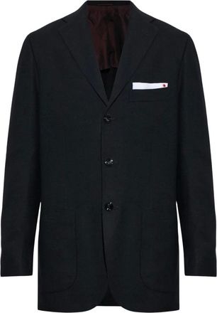 Kiton Blazer de Cachemira - Jackets - Hombre - Negro - L
