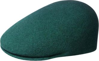 Kangol Groene Wollen Blend Ergonomische Pet - Dames - Hoeden - Groen - L - Wol - Accessoires
