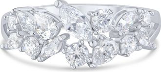 Kenneth Jay Lane Cubic Zirconia Band Ring in Clear/Silver at Nordstrom Rack, Size 6