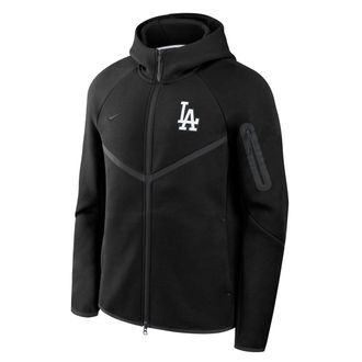 Nike Los Angeles Dodgers Tech Fleece Windrunner Nike Mens MLB Full-Zip Hooded Jacket in Black | 05L4912ZLD-6DU