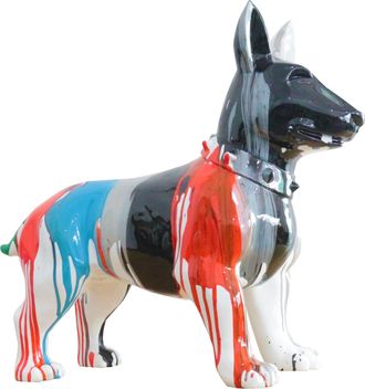 No Brand No Brand - Statuetta Bull Terrier Kuat&eacute;h Shae 59x23x51 Cm Multicolore