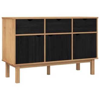vidaXL Aparador Otta Marr&oacute;n Y Negro 114 X 43 X 73,5 Cm Vidaxl
