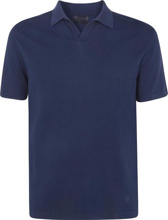 Dondup Crepe Katoen F.14 Regular Fit Polo Shirt - Heren - Polos - Blauw - 2XL - Katoen - Tops