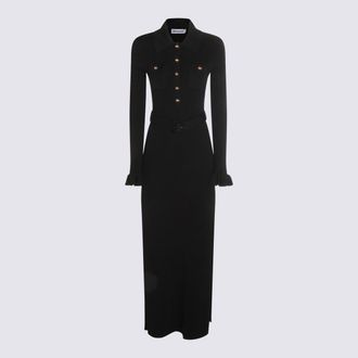 Self Portrait Black Viscose Maxi Dress