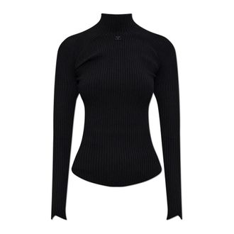 Courr&egrave;ges Golf met logo - Dames - Coltruien - Zwart - L - Truien & Vesten