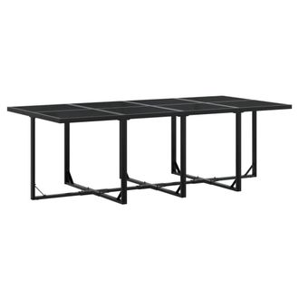 Berkfield Home Beautiful 13 Piece Garden Dining Set Black Poly Rattan