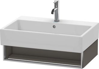 Duravit Mueble De Pared Duravit Vero Air 68,4 X 43,1 Cm, 1 Compartimento Abierto, Para Vero Air 235070, Color (frente/cuerpo): Flanela Gris Seda Lacado Mate -