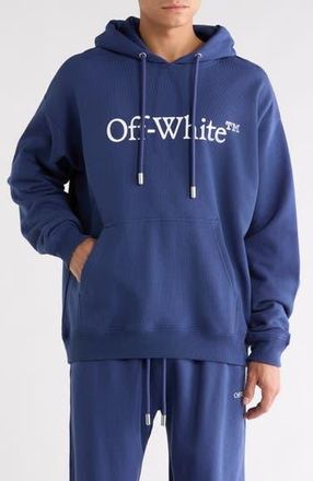 Off-white Big Bookish Skate Graphic Hoodie in Dark Blue-White at Nordstrom Rack, Size X-Small