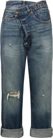 R13 Dames, Jeans, Blauw, Maat: W25 Katoen