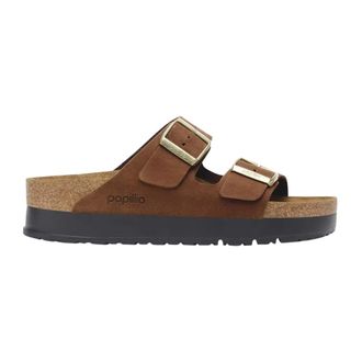Birkenstock Arizona PAP Flex Platform - female - Birkenstock - Sliders - Brown - 2 UK - Shoes