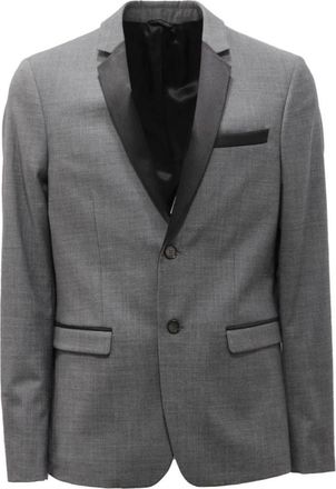 Patrizia Pepe Wollen Blazer Grijs Melange - Heren - Blazers - Grijs - XL - Wol - Jassen