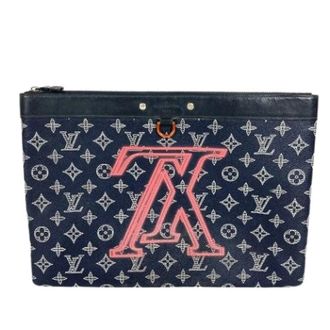 Louis Vuitton Pre-owned Clutch Bag - Heren - Pre-owned - Blauw - Maat: ONE Size
