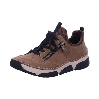 Rieker 45973 Sneaker - Dames - Schoenen - Bruin - Maat: 37 EU Leer