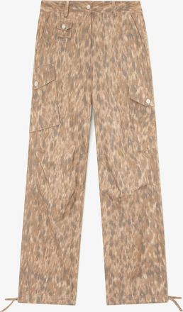 Ganni Burro Cargo Pants in Printed Cotton - Size 32 Organic