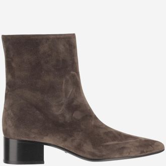 Khaite Brown Ankle Boots