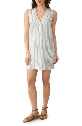 Faherty Azure Variegated Stripe Sleeveless Linen Minidress in Oceanside Stripe at Nordstrom Rack, Size X-Large