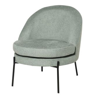 Koketto Home Sill&oacute;n bajo redondo tejido menta y patas negras