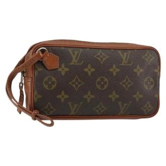 Louis Vuitton Pre-owned Clutches, female, Brown, Size: ONE SIZE Pre-owned Canvas Clutch