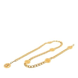 Chanel Pre-owned Belts, female, Yellow, Size: ONE SIZE Pre-owned Round Charm Belt