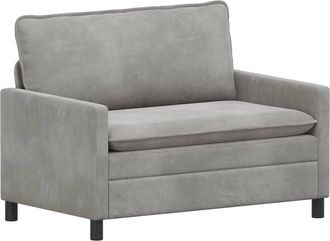vidaXL Sof&aacute; Gris Claro 126 X 81 X 87,5 Cm Terciopelo Vidaxl